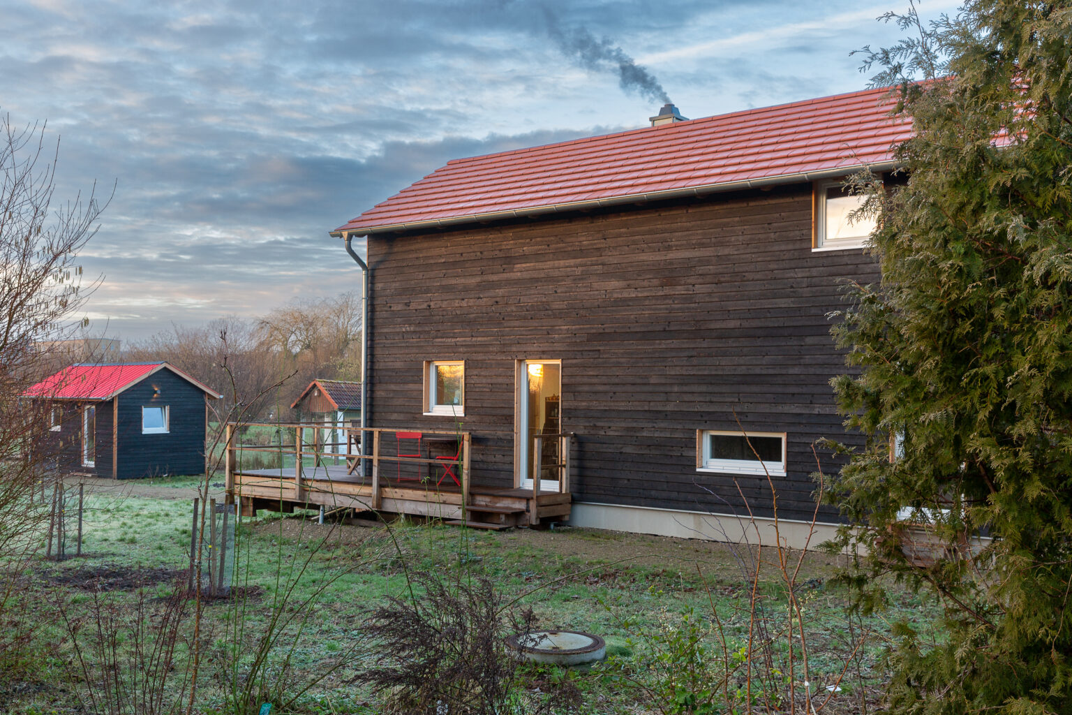 Ferienhaus im Winter